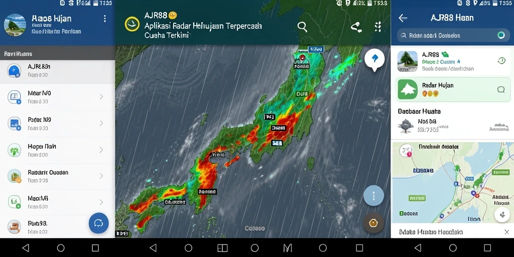 Tampilan antarmuka AJR88 dengan fitur Radar Hujan yang menarik.