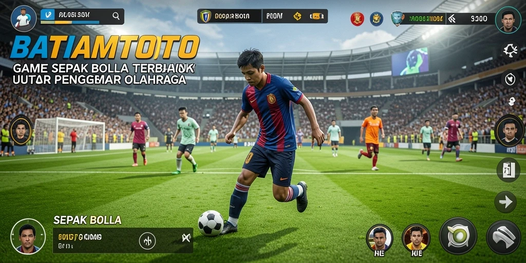 Antarmuka user-friendly yang menarik dan fokus penuh pada Sepak Bola.