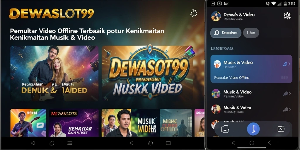 Tampilan antarmuka DEWASLOT99 dengan fitur Pemutar Video Offline.