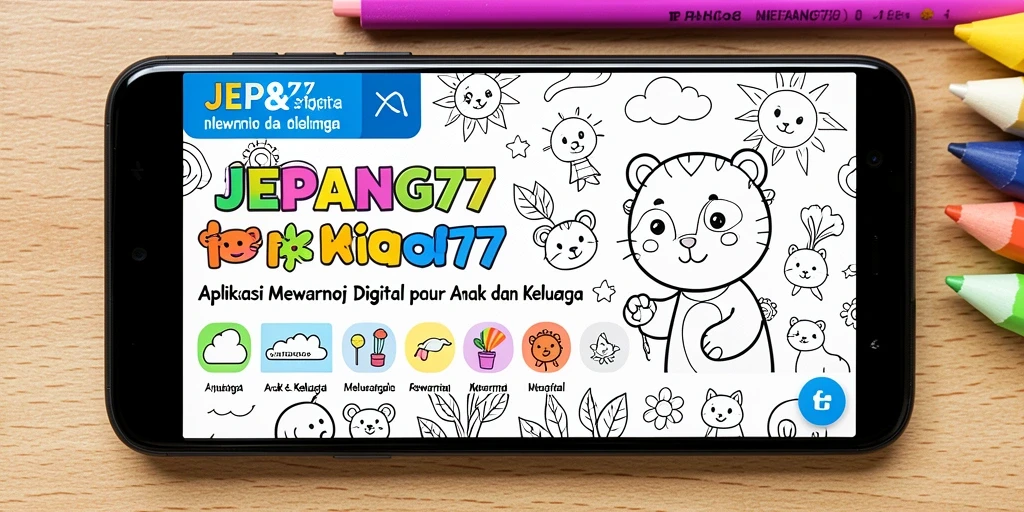 Tampilan antarmuka <strong>JEPANG77</strong> yang ramah anak dengan pilihan mewarnai yang beragam.