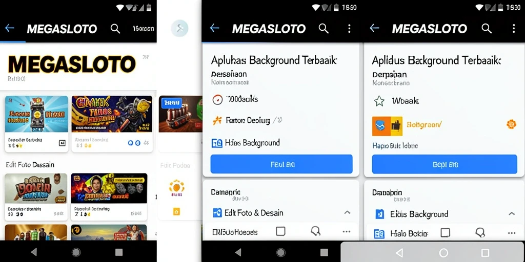 Antarmuka MEGASLOTO untuk penghapusan background yang sederhana dan efektif.