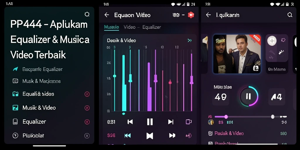 Antarmuka pengguna aplikasi Equalizer PP444 yang sederhana dan fungsional.