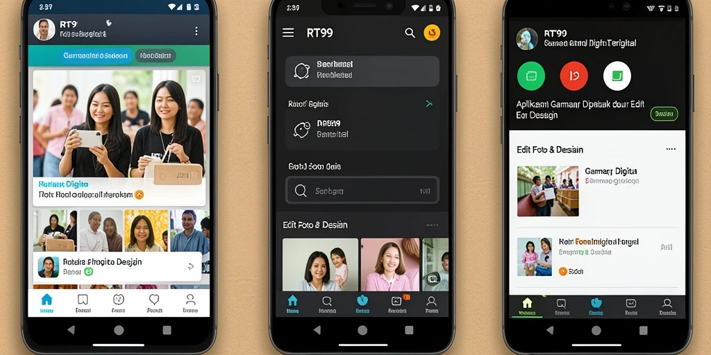 Tampilan antarmuka RT99 yang menarik dan fungsional.