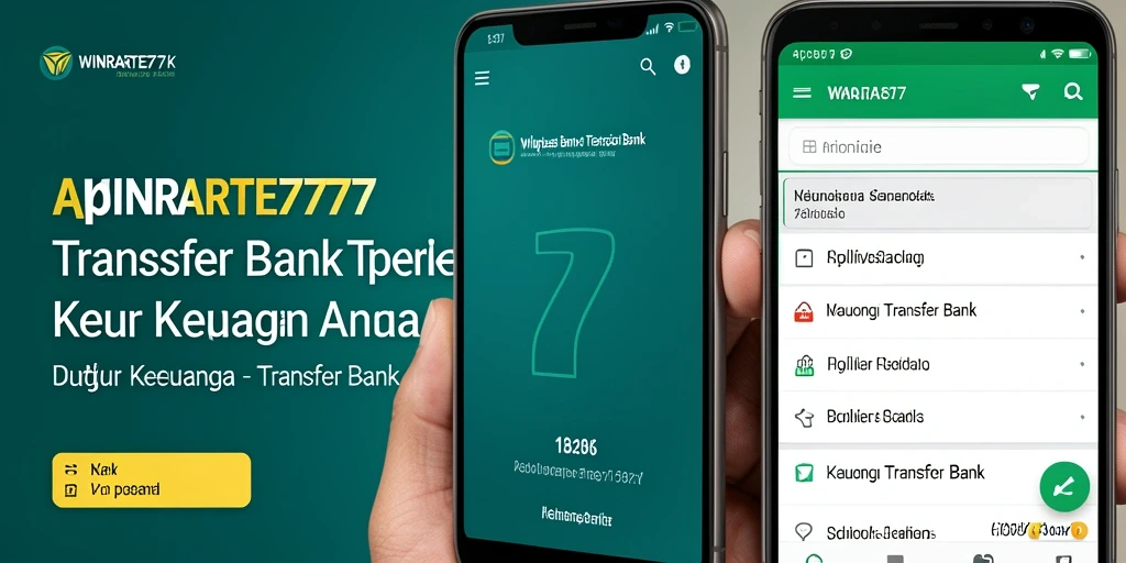 Antarmuka aplikasi WINRATE777 untuk Transfer Bank yang intuitif dan modern.